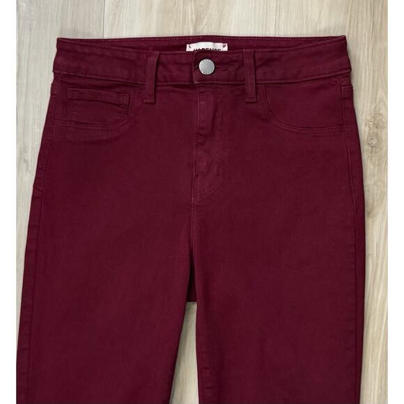 L'Agence Margot Skinny Jeans sz 26 Dark Berry - Wax Coating Faded- Size 26x26 - Picture 4 of 15